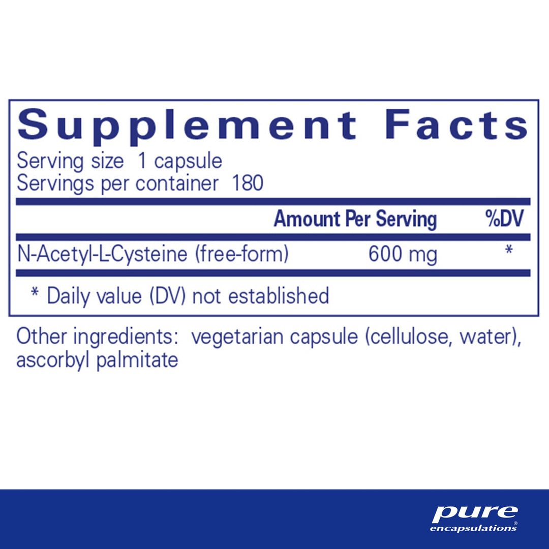 NAC (N-Acetyl-l-Cysteine) 600 mg. 180's