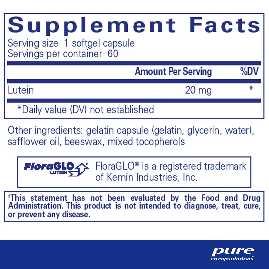 Lutein 20 mg. 60's