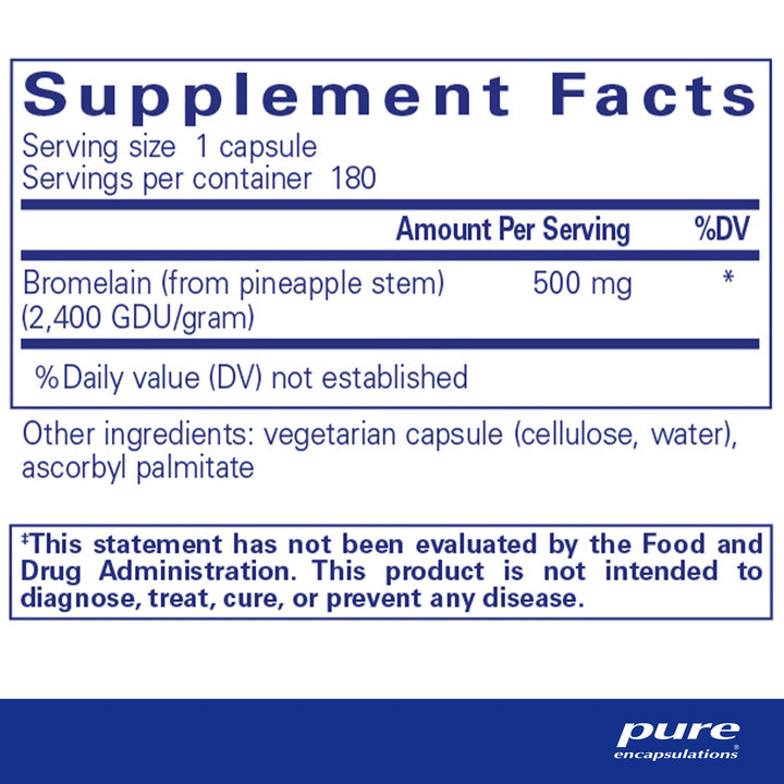 Bromelain 2400 500 mg. 180's