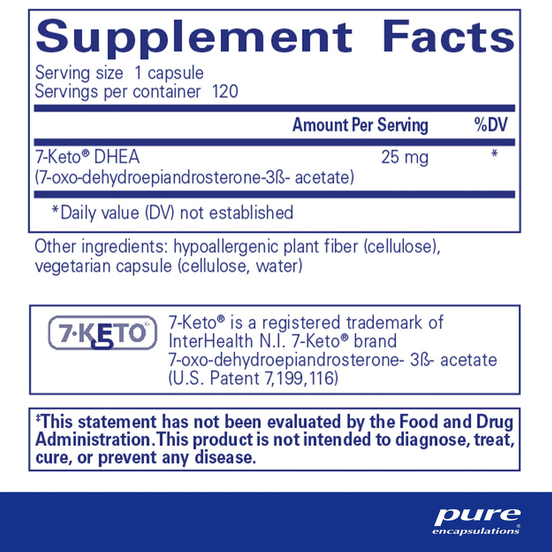 7-Keto DHEA 25 mg. 120's