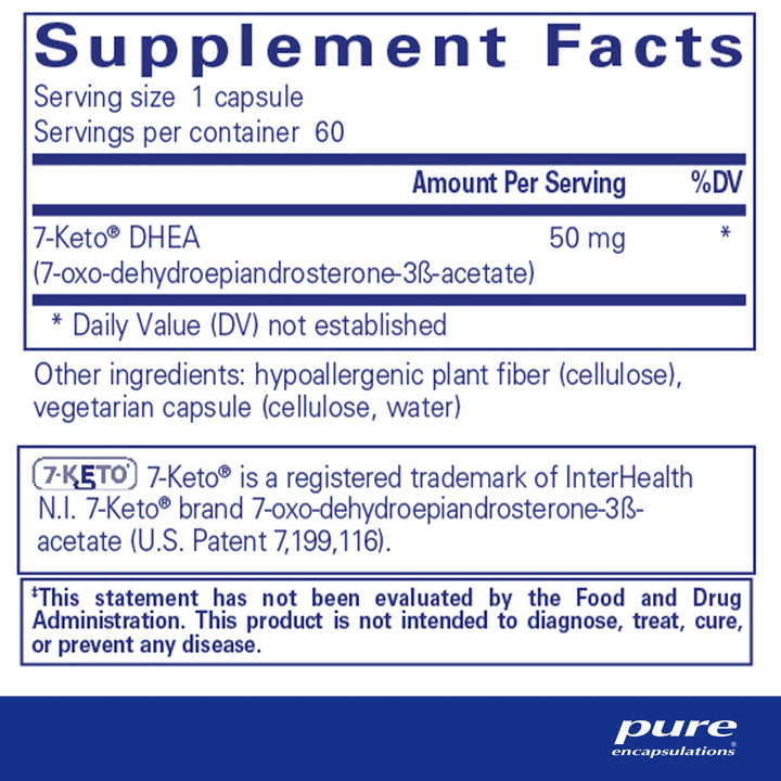7-Keto DHEA 50 mg. 60's