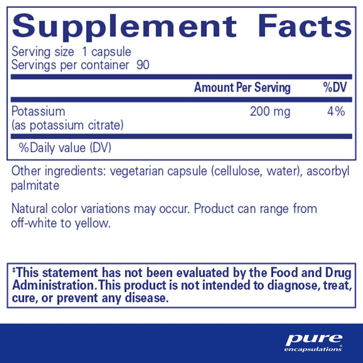 Potassium (citrate) 90's