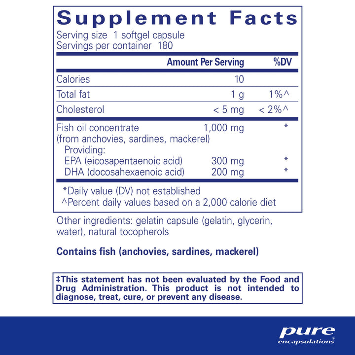 EPA/DHA essentials 1,000 mg. 180's