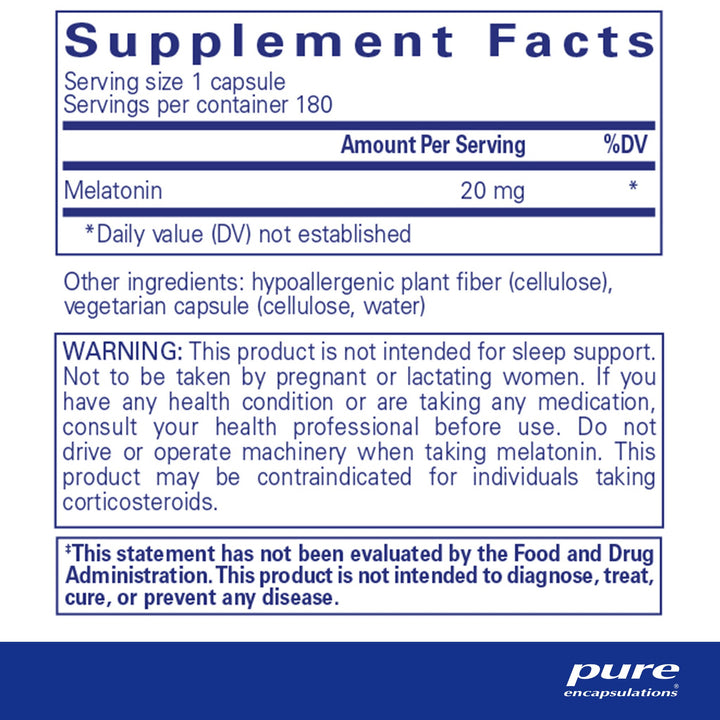 Melatonin 20 mg. 180's