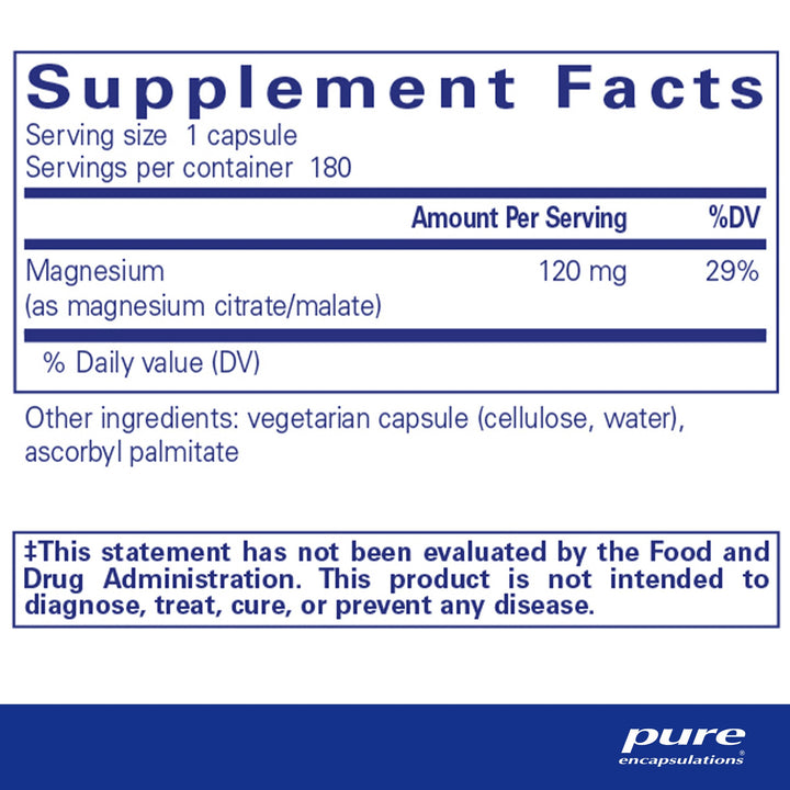 Magnesium (citrate/malate) 180's