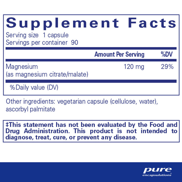 Magnesium (citrate/malate) 90's