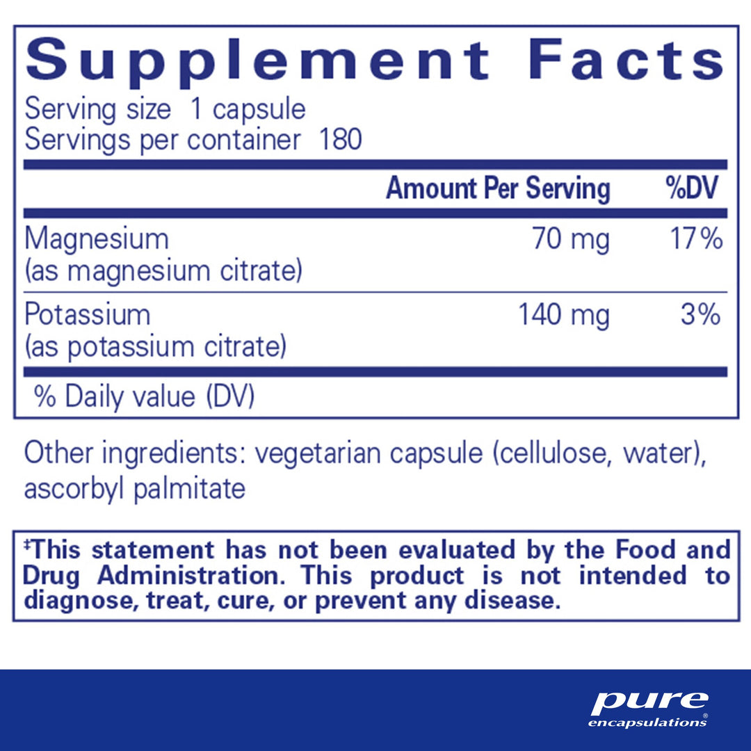 Potassium Magnesium (citrate) 180's