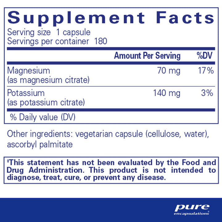 Potassium Magnesium (citrate) 180's