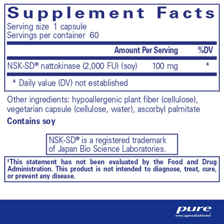 NSK-SD (Nattokinase) 100 mg. 60's