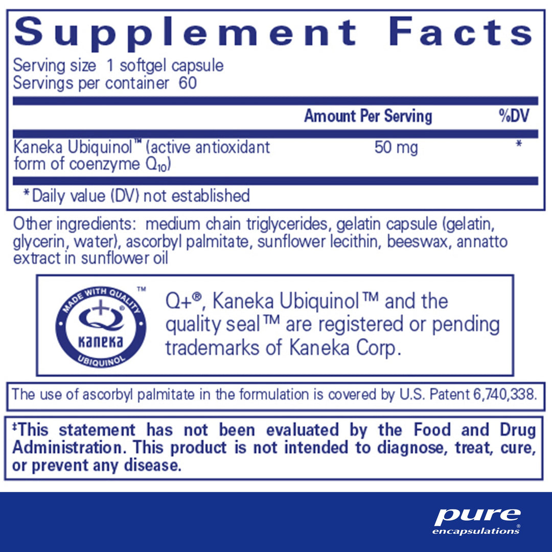Ubiquinol-QH 50 mg 60's