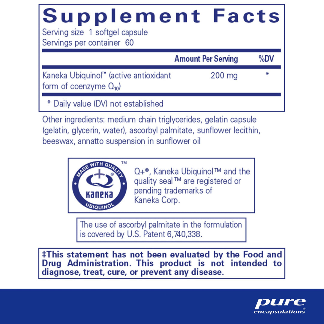 Ubiquinol-QH 200 mg 60's