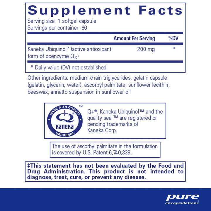 Ubiquinol-QH 200 mg 60's