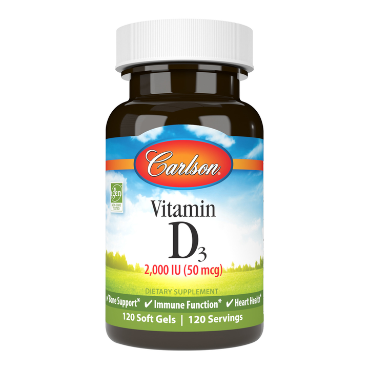 Carlson Labs Vitamin D3 2,000 units (50mcg) 120 Caps