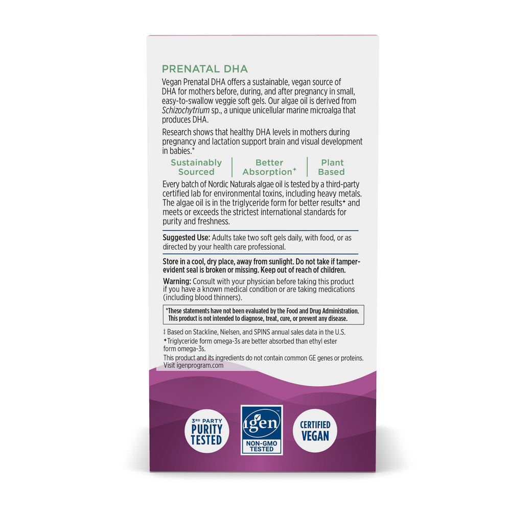 Nordic Naturals Prenatal DHA Vegan 60 Caps