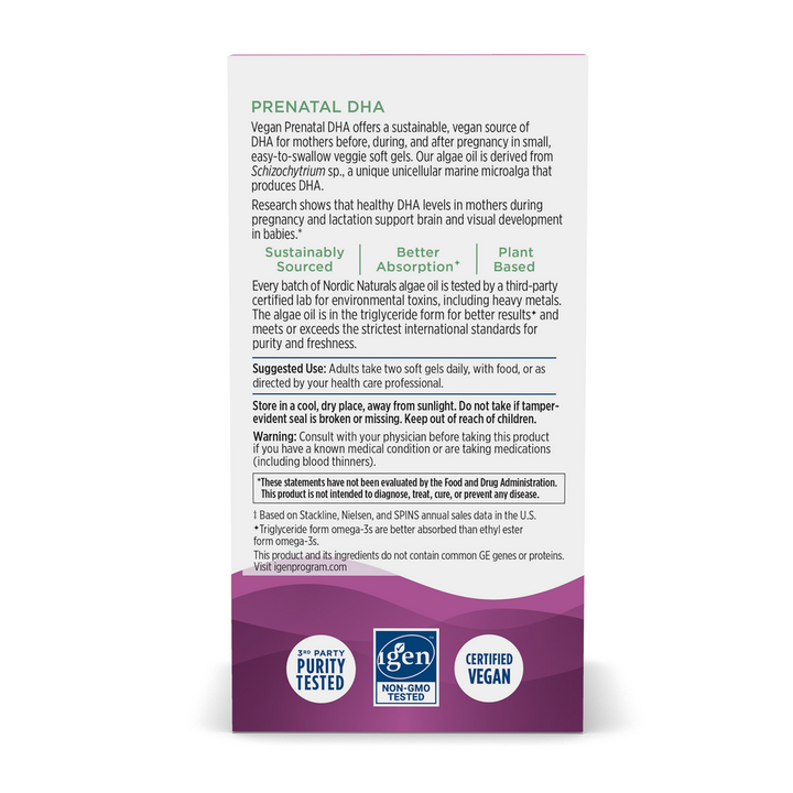 Nordic Naturals Prenatal DHA Vegan 60 Caps