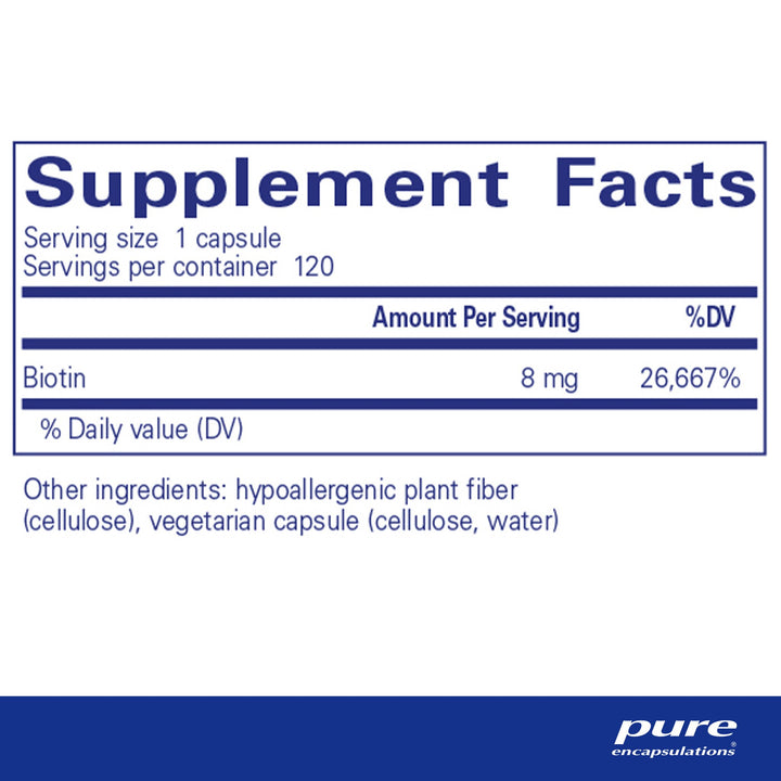 Biotin 8 mg. 120's