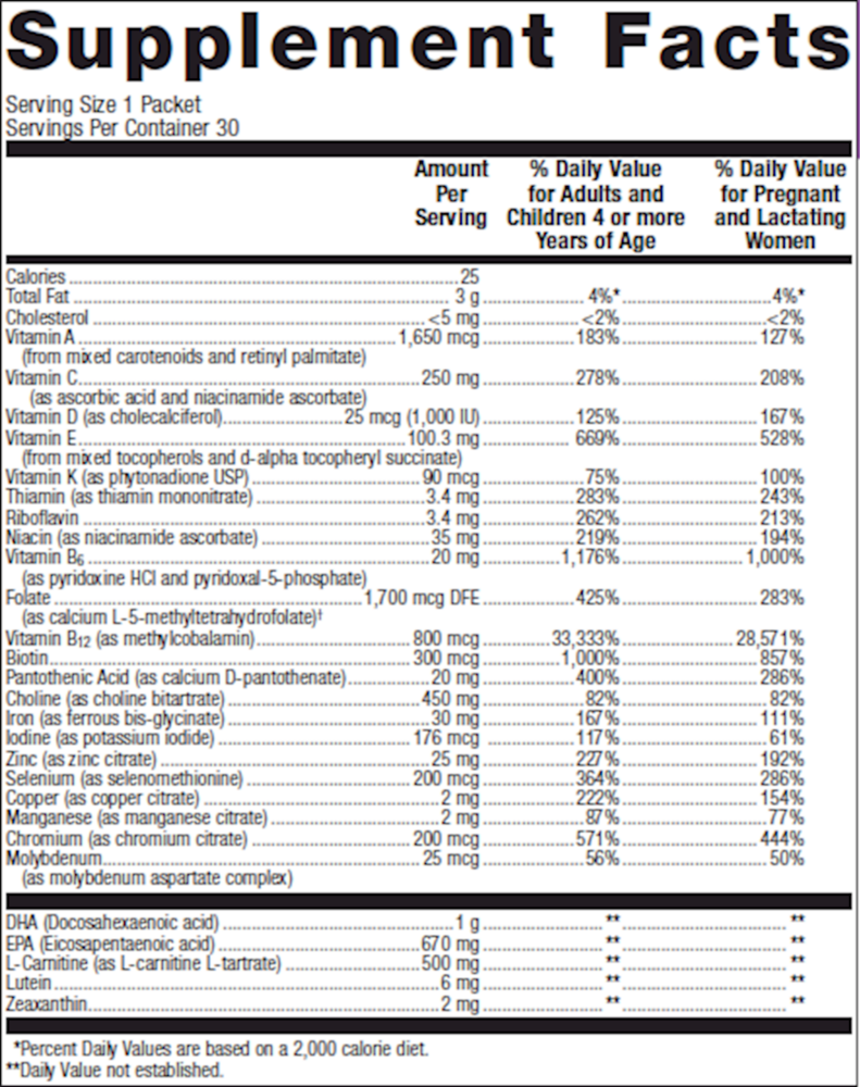 Metagenics PlusOne™ Daily Prenatal Packs 30 Count
