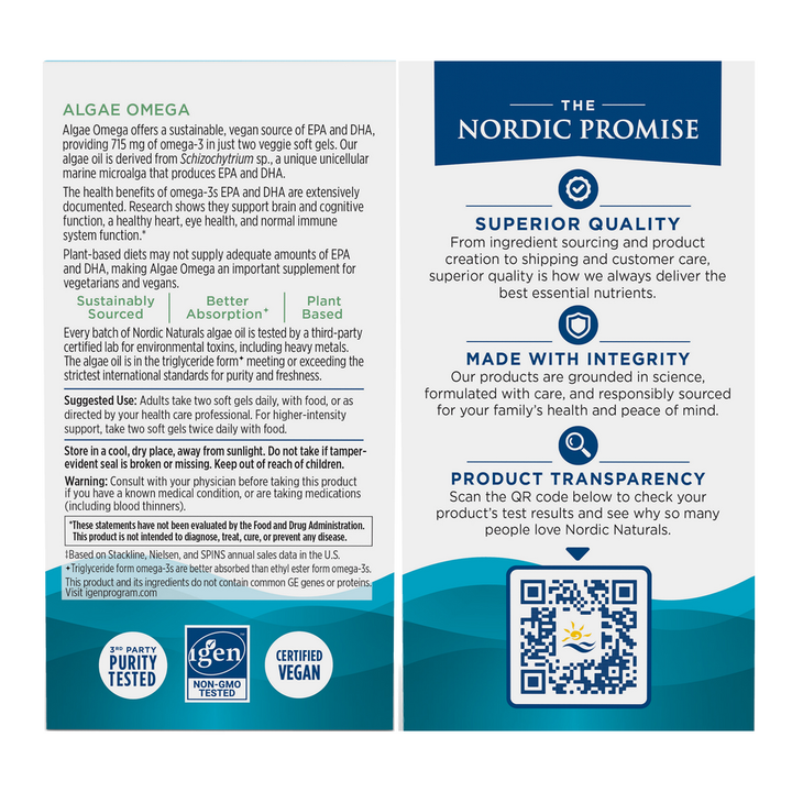 Nordic Naturals Algae Omega 30 Caps