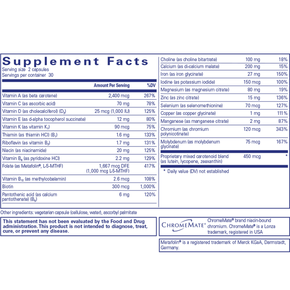 PreNatal Nutrients 60's