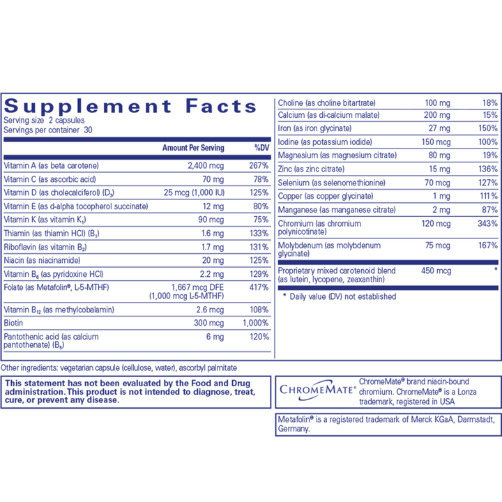 PreNatal Nutrients 60's